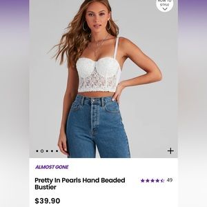 Pretty In Pearls Hand Beaded
Bustier - Windsor